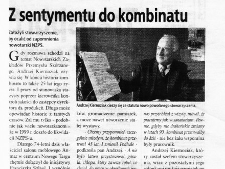 Z sentymentu do kombinatu